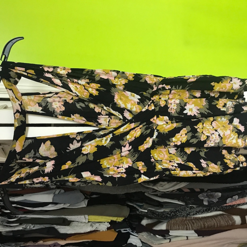 Floral deep v romper